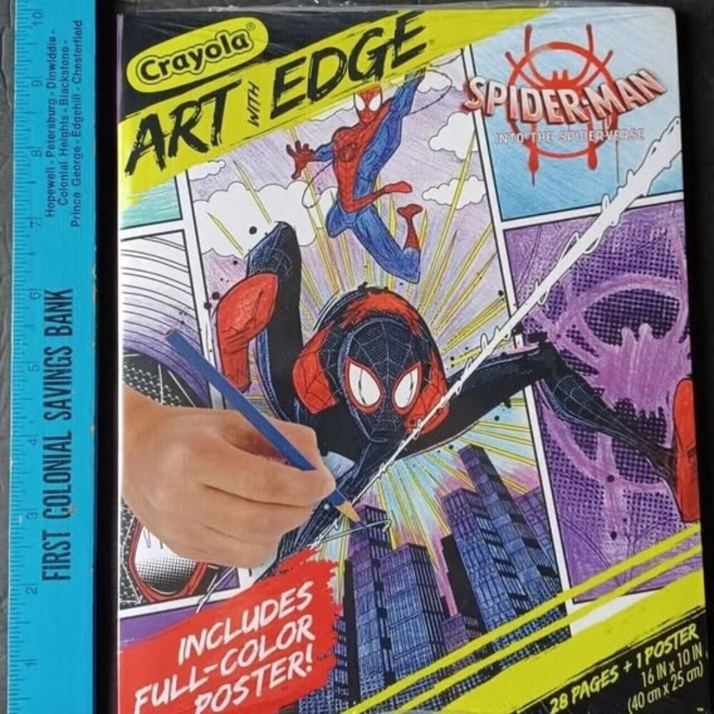 3 Crayola | Art With Edge -28 Drawing Shts | Spider-Man - Into The Spider Verse